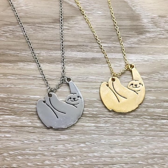 Urban Outfitters Jewelry - LAST SET SALE GOLD Sloth Pendant Necklace